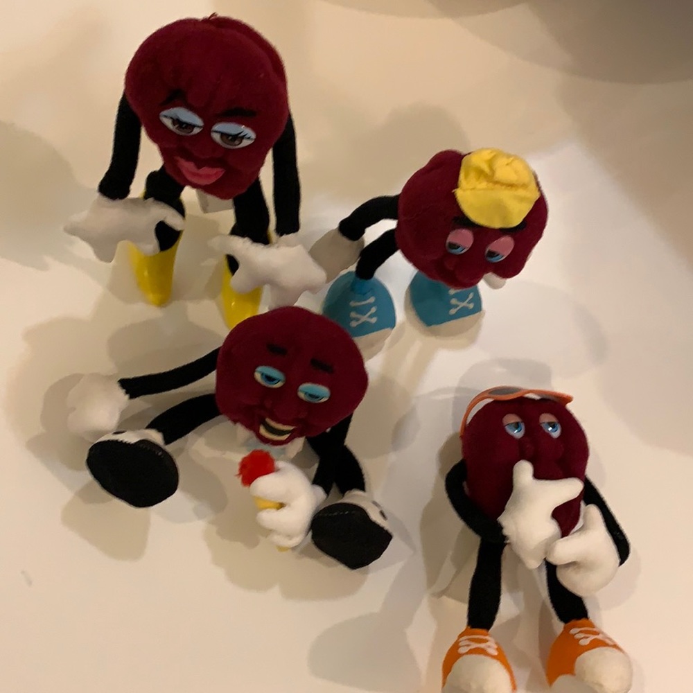 Vintage 1988 California raisins bendable 6 inches much toys